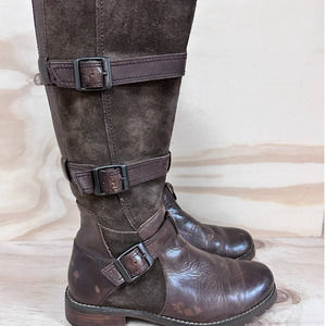 Ariat - Highland Tall Buckle - Leather Boots - Brown - Women's - 7.5